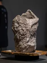 中華風レトロ風合いの石彫花盆【通気性のある庭用装飾】