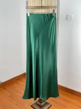 高ウエストロングシフォンマーメイドスカート【サイドスリット・体型カバー効果】