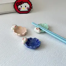 かわいいウサギ型箸置き【陶器製・インテリア収納】【粉色デザイン】