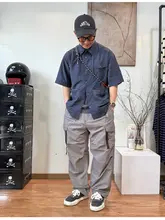 アウトドア用防水機能付きカジュアルワークパンツ【薄手・ゆったり・男性用】