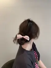スパイラルヘアゴム レディース ファブリック 蝶結び 高弾力 着回し きれいめ「Cookie」