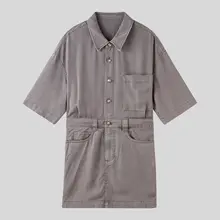 デニムドレス【夏用・外出・カジュアル・二重構造】（セットアップ対応）