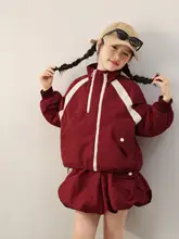秋季用 子供用防風フリースジャケットとスカート【韓国風・立ち襟・暖かさ】（セットアップ対応）