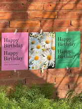 誕生日パーティー装飾用アルファベットポスター【シンプルデザイン・写真撮影用】