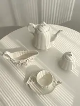 陶器コーヒーセット 手作りの山茶花 アフタヌーンティーセット ティッシュボックス 創造的なギフト