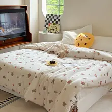 極上の柔らかさ！学生向けダブルサイズのニットコットン布団【春秋・冬用・厚手】