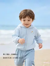 夏用 薄手長袖フーデッド外出ウェア【赤ちゃん用・軽量・通気性あり】（セットアップ対応）