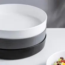 モダンデザイン 陶製フルーツサラダプレート【高級感・シンプル・家庭用】