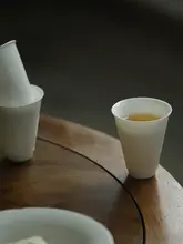白瓷製 功夫茶杯【家用・茶室用・来客用】