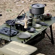 アウトドア調理器具 不粘フライパン 【キャンプ・ピクニック用・ポータブル食器セット】（セットアップ対応）