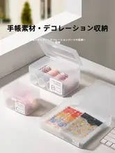透明カバー付きデスク収納ボックス【カードや小物の整理に最適・プラスチック製】