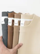 長袖Tシャツ【極上の柔らかさ・裏起毛・クルーネック・無地・暖かい】