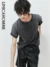 ヴィンテージ感あるグランジスタイルの短袖Tシャツ【花柄・男性用】