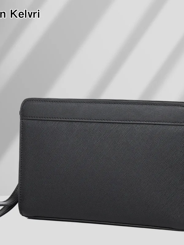 スタイリッシュなパスワードロック付きメンズレザー clutch：ビジネスシーンで信頼性と機能性を両立
