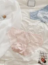 レースショーツ【夏用・薄手・綿混・ローライズ・透け感・ヒップを締め付けないデザイン】
