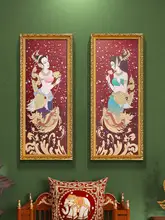ウォールアート 絵画 アジアンテイスト 人物 タイ風 スパ マッサージサロン リビング 壁掛け インテリア