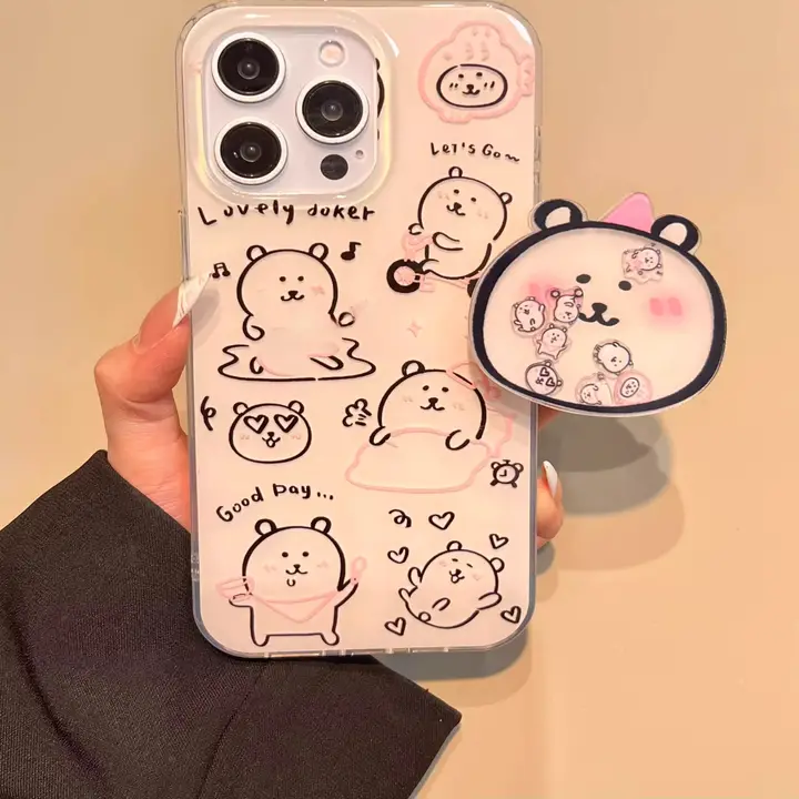可愛いカートゥーンデザインのスマートフォンケース【iPhone、Xiaomi、Honor対応】