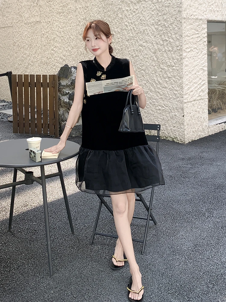 黒ノースリーブワンピース 羽織 夏：魚尾デザインの通勤向けA型ドレスの実用性とサイズガイド
