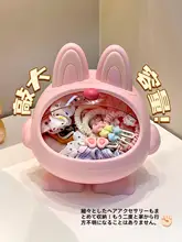ヘアアクセサリー収納ケース キッズ ガールズ おしゃれ 蓋付き 防塵 洗面台 ヘアゴム ヘアピン カチューシャ