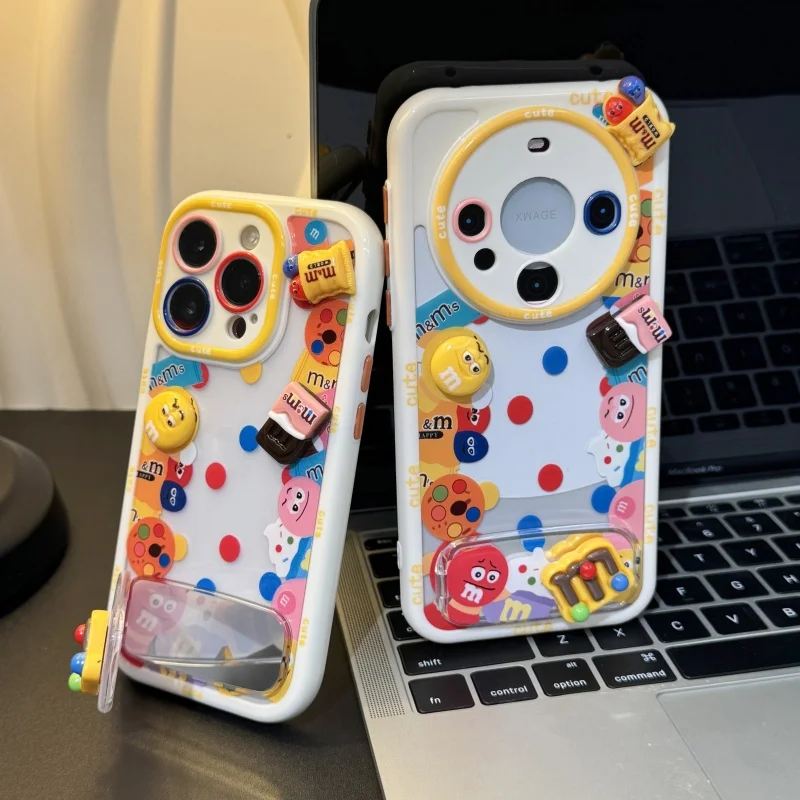 カラフルな豆デザインのiPhone用クリアケース：おもしろさと保護の両立