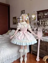 ロリータ風ケーキスカートワンピース【甘いデザイン・ふんわりシルエット】（セットアップ対応）