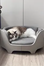 デザイナー製 猫用ベッド【木製・洗える・四季対応】