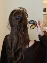 シンプルなバナナヘアクリップ【高いポニーテール用・上品なデザイン】