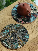 円形茶器用マット【防熱・茶道用・布製】
