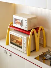 電子レンジ 収納ラック 卓上 2段 キッチン 多機能 オーブン 炊飯器 カラフル