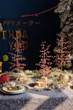 クリスマスツリー 装飾 小型テーブル装飾 店舗ディスプレイ アイデア