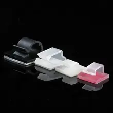 粘着式固定配線クリップ【プラスチック製・電線整理用・配線トレー用】