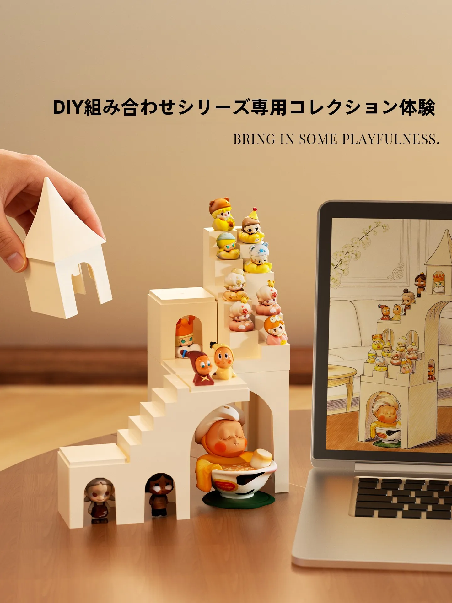 階段型デザインのデスクトップ収納ラック：フィギュアディスプ  レイに最適な5段構造の実用性解析