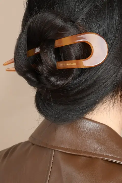 U型ヘアピン【高級感・後ろ髪アップスタイル用・バンシューアクセサリー】