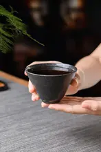 天然石彫刻のアイス岩茶杯【復古スタイル・茶器・品茶用】