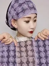 レース製ローズモチーフの薄型ヘアカバー【おしゃれ・インドア用】