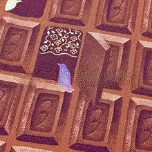 純綿チョコレートアパートのワンピース生地【手作りパッチワーク用】
