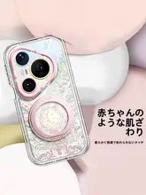360度回転スタンド対応のスマートフォンケース【液体シリコン・高級感あり・ストラップ付き】