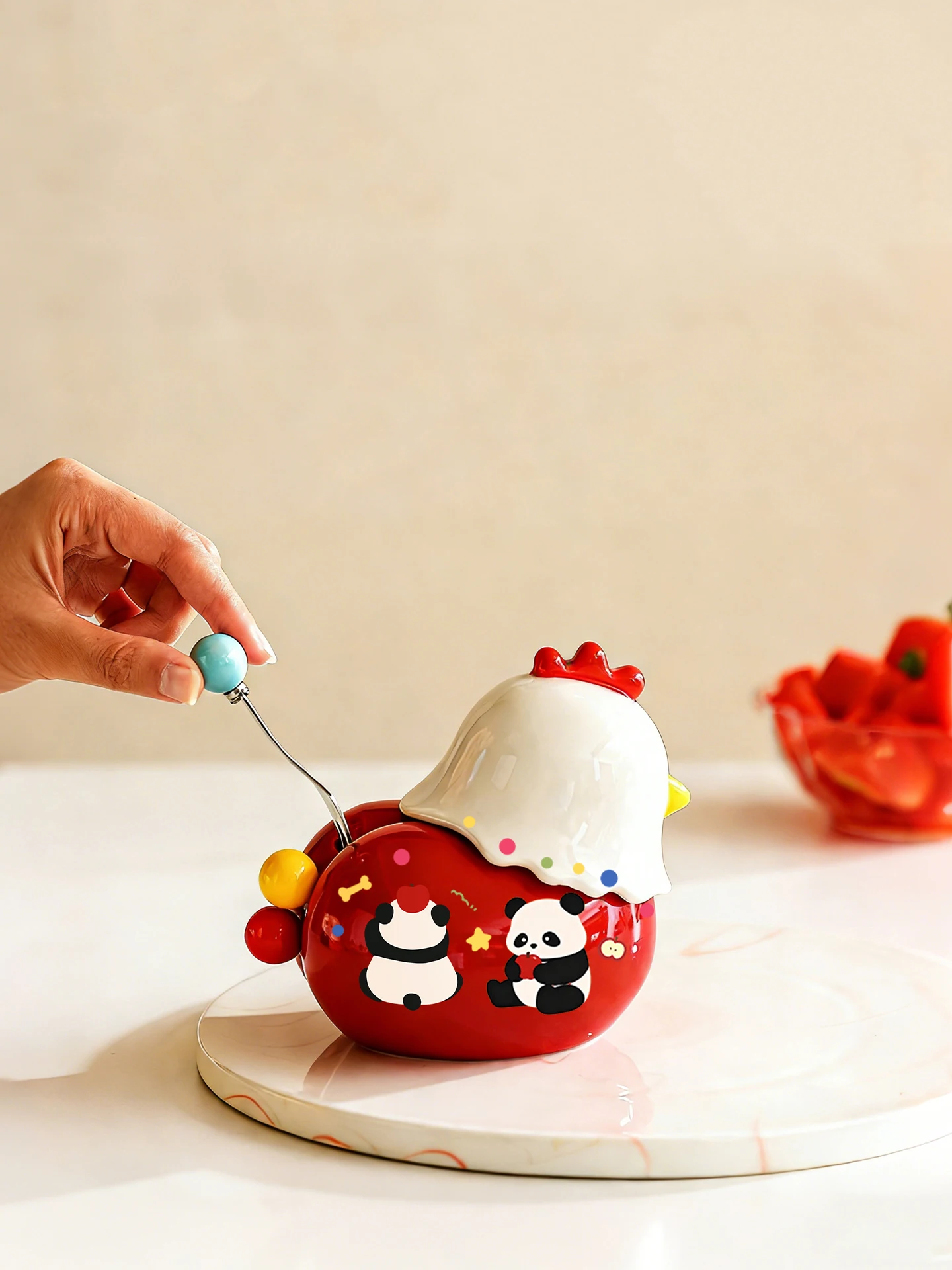 子供用ステンレスフルーツフォーク：かわいい小鳥デザインで家庭での安全な食事サポート