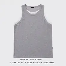 したデザインの夏用ノースリーブTシャツ【重ね着対応・カジュアルスタイル】（セットアップ対応）