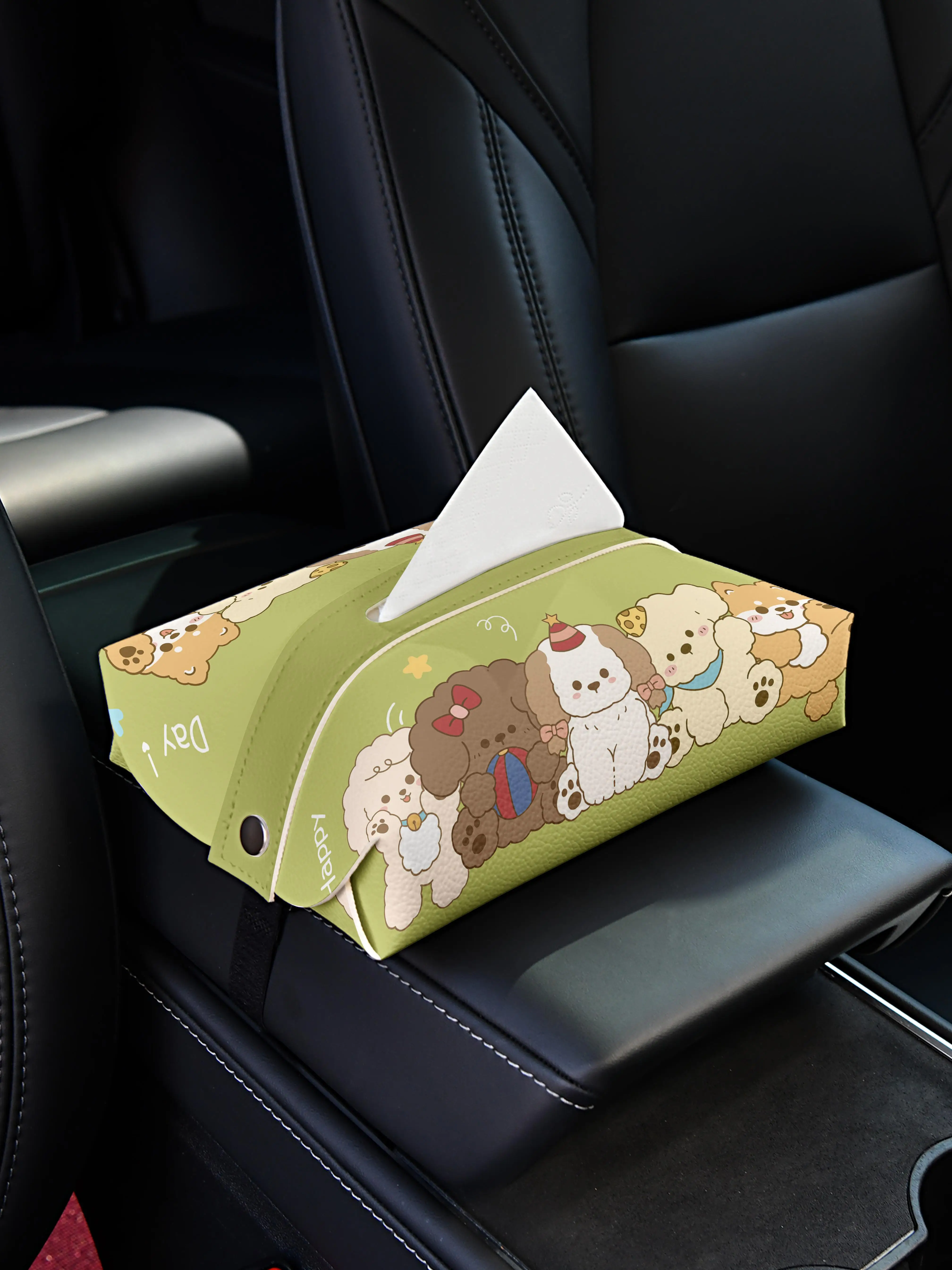 動物デザイン 車載ティッシュボックス：便利グッズランキングで評価される多機能レザー製品