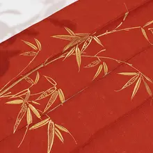 竹模様のデザイン 薄手のはたきタオル【日常使い・華やかな刺繍】（セットアップ対応）