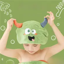極上の柔らかさ 子供用ドライヘアキャップ【超吸水・速乾・可愛いキャラクター・男女兼用】