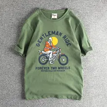 バイクデザインの短袖Tシャツ【コットン・アメリカンヴィンテージ・夏用】