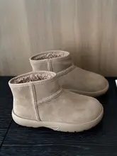 極上の柔らかさのスエード製ショートブーツ【厚底・保温・カジュアルスタイル】