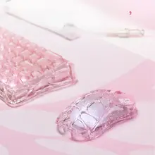 ワイヤレスキーボードマウスセット Bluetooth クリア ゲーミング ピンク レディース おしゃれ
