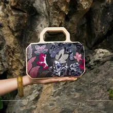 ハンドバッグ レディース スパンコール フラワー チャイナテイスト 上品 きれいめ 着回し パーティー ショルダー 斜め掛け 「UGALS」