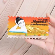 ビルマ製立体フラットマグネット【大仏デザイン・旅行記念品】