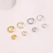 18Kゴールドメッキパールネックレス用接続金具【DIY用・オープンサークル・万能クリンチ】