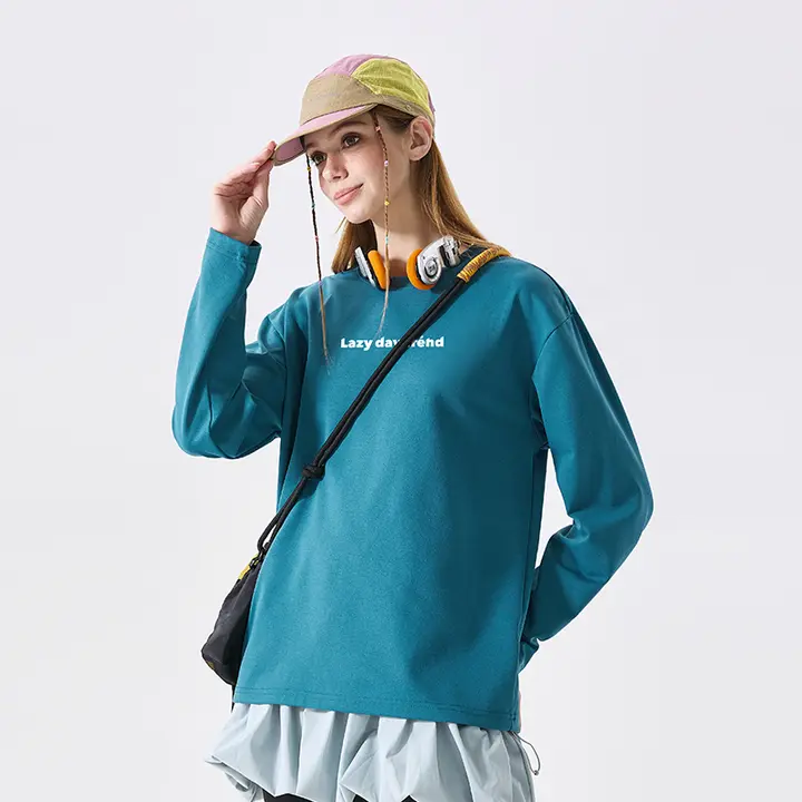 アウトドア吸湿速乾登山プリントTシャツ【春秋用・紫外線対策・女性用】