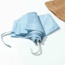 アルミ合金製三つ折り傘【軽量150g・UVカット・水玉模様・夏用・晴雨兼用】
